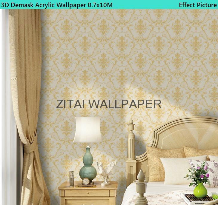 Royal designer waterproof acrylic coated heavy embossed wallpaper 3