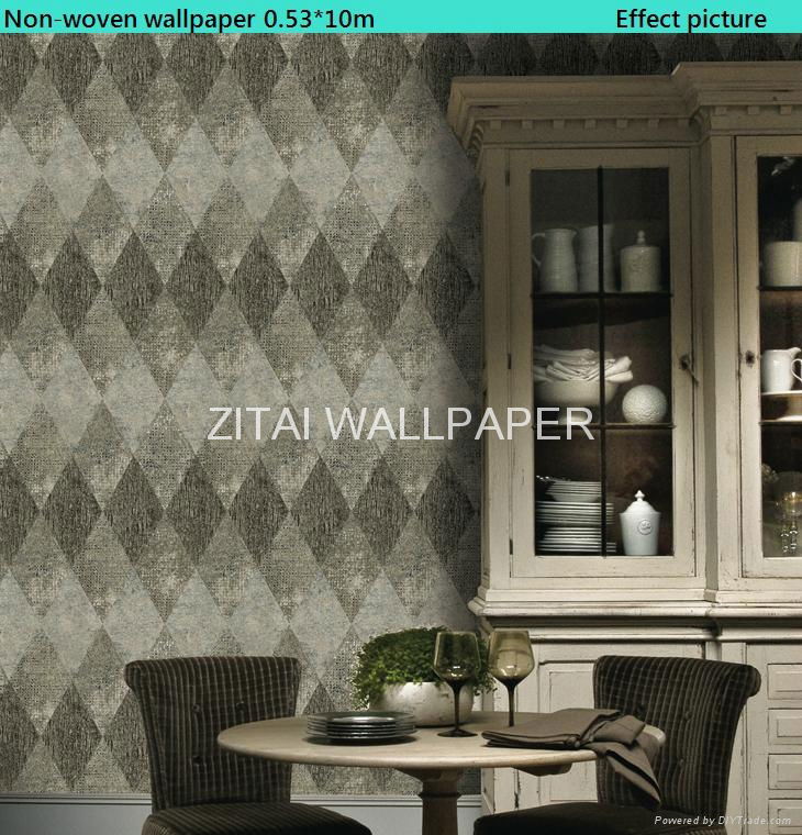 New design fashion 3d natural fabric non-woven home wallpaper for decoration 2