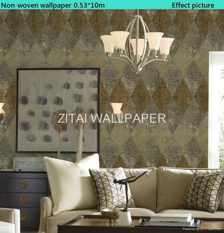 New design fashion 3d natural fabric non-woven home wallpaper for decoration 3