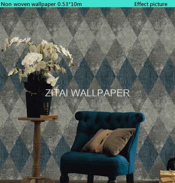 New design fashion 3d natural fabric non-woven home wallpaper for decoration 4