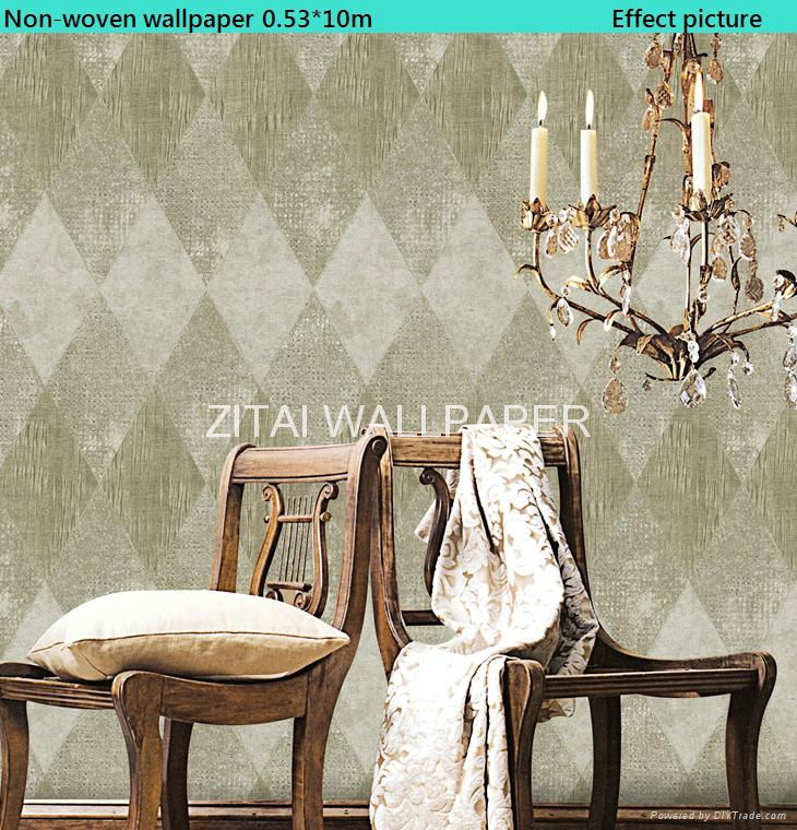 New design fashion 3d natural fabric non-woven home wallpaper for decoration 5