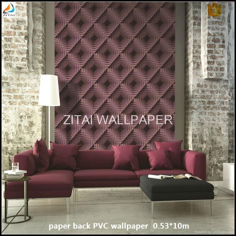 3d blocks washable soundproof paper backed fashion home wall papers for interior 4