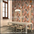 3d geometric brick wallpaper paper backed vinyl wallpaper for TV hotel backgroun 2