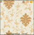 Beautiful flower heavy embossed PVC waterproof wallcovering 2