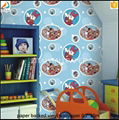 3D decorative vinyl coated washable anime kids wallpaper for room 4