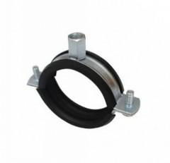wo screw pipe clamp with rubber lined