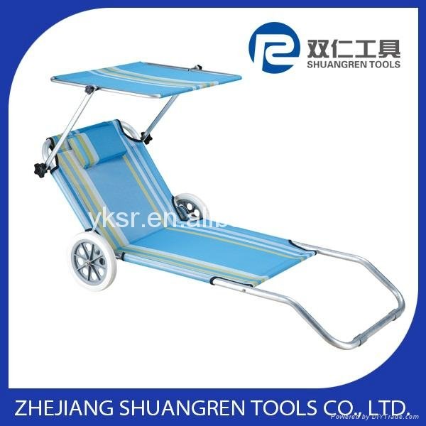 Folding Canopy Beach bed with Wheels
