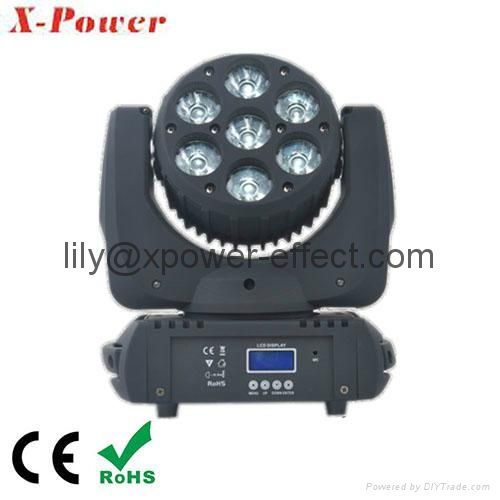 7Pcs Mini LED Beam Moving Head Light