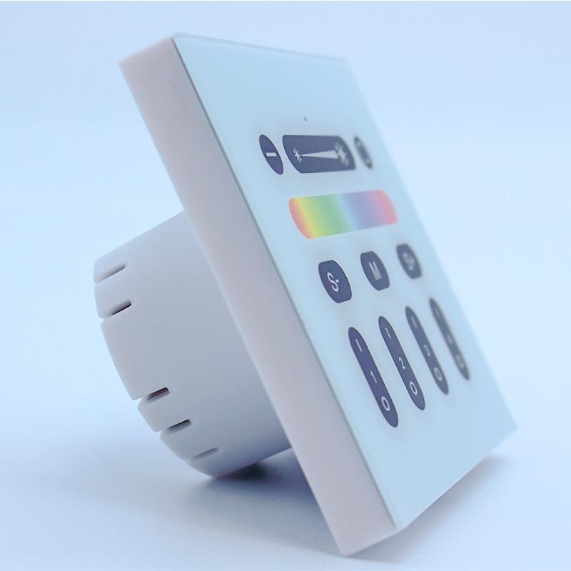 2.4 G wall panel led controller with 4 zone controller dimmaber led lighting 5