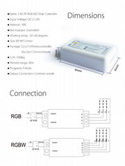 rgbw rgb led strip controller,led controller DC12-24V wifi Android and IOS led