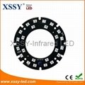 XSSY 24pcs Infrared LED 2835 SMD Module 850nm 59.5mm 14mil PCB Board Nigh Vision