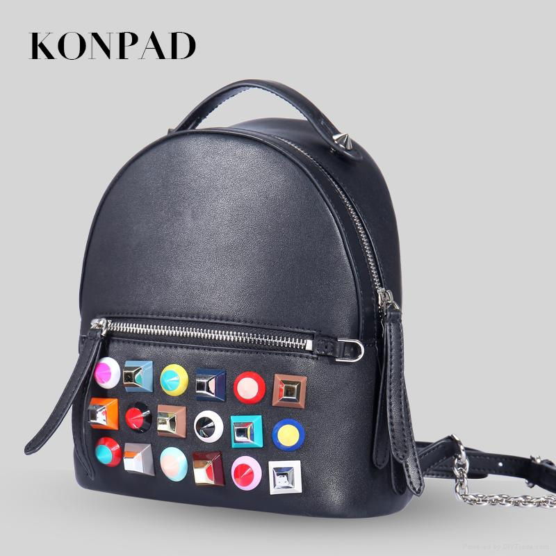 New arrival trendy women tote bag wholesale leather bag shopping bag backpacks 3