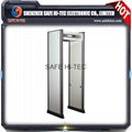 Weather-proof multi-zone alarming DFMD walk through metal detector