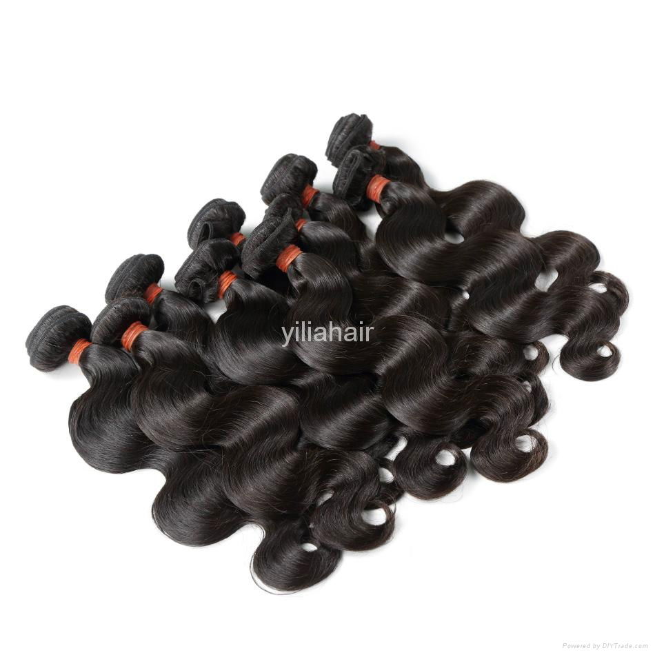 virgin remy Indian hair weave extensions 2