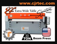 30 Ton Beam Press WIth 82" Extra wide table