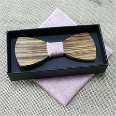 Custom Material wooden bow tie 