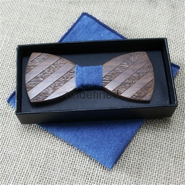 wholesale custom  self  wooden kids bow tie  4