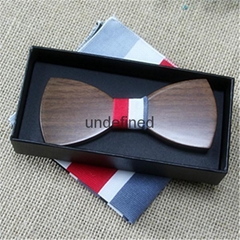 Wholesale custom  wooden bow tie for kids 