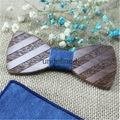 Wholesale custom  wooden bow tie for kids  2