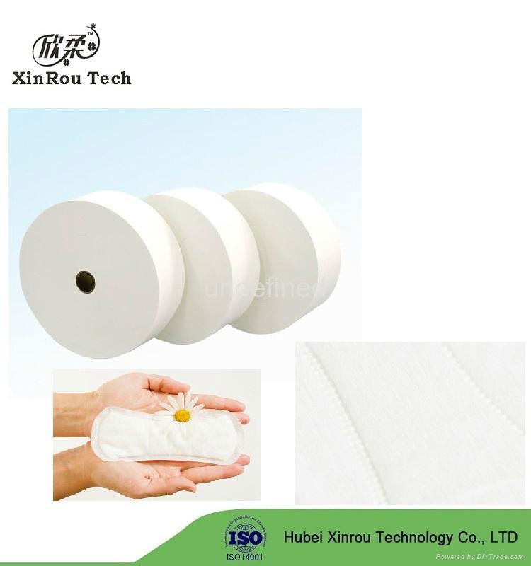 Free Smaple Sanitary Napkin Raw Material Cotton Nonwoven Fabric Jumbo Roll 2