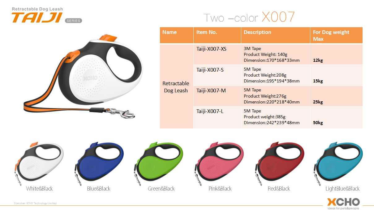 New product with led light and reflective tape retractable dog leash 2