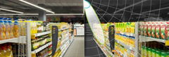 1.5M Double Asymmetric Supermarket LED Lighting Fixtures