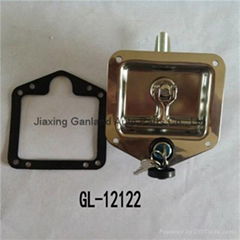 Polished Stainless Steel Recessed Floding T Handle Spring Latch