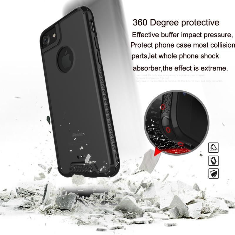 For iphone 7 shockproof clear case military grade heavey duty shock proof phone  5
