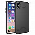 For iPhone 8 Case Multi-functional Hybrid TPU PC Brushed Kickstand phone back co