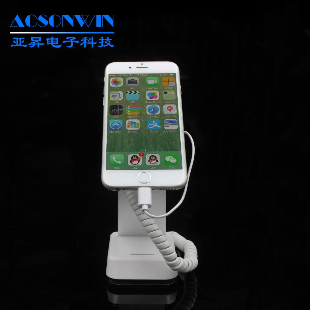 Hot sale mobile phone security display stand with alarm and charger