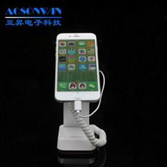 Hot sale mobile phone security display stand with alarm and charger