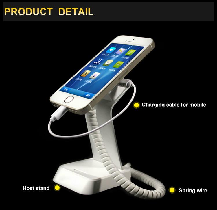 Hot sale mobile phone security display stand with alarm and charger 2