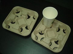 paper pulp coffee cup carrier