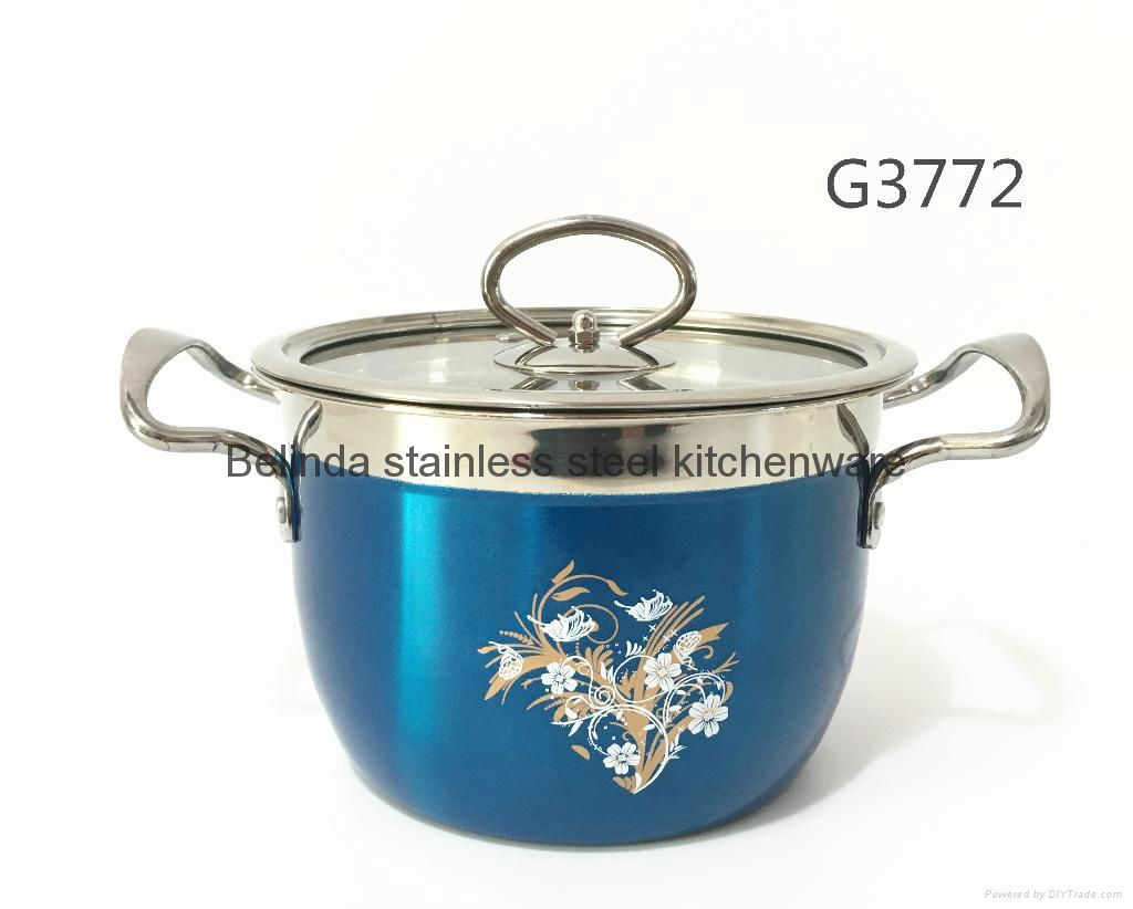 Chaoan Cookware 6PCS Stainless Steel Cooking Pot Set with Capsuled Bottom 5
