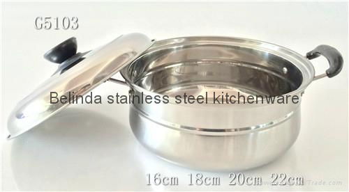 Chaoan Caitang Hot Sell Stainless Steel Pot Set with Stainless Steel Lids 2