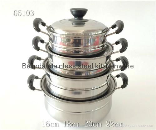 Chaoan Caitang Hot Sell Stainless Steel Pot Set with Stainless Steel Lids