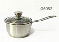 6PCS Stainless Steel Cookware Set with High Quality Glass Lids 5