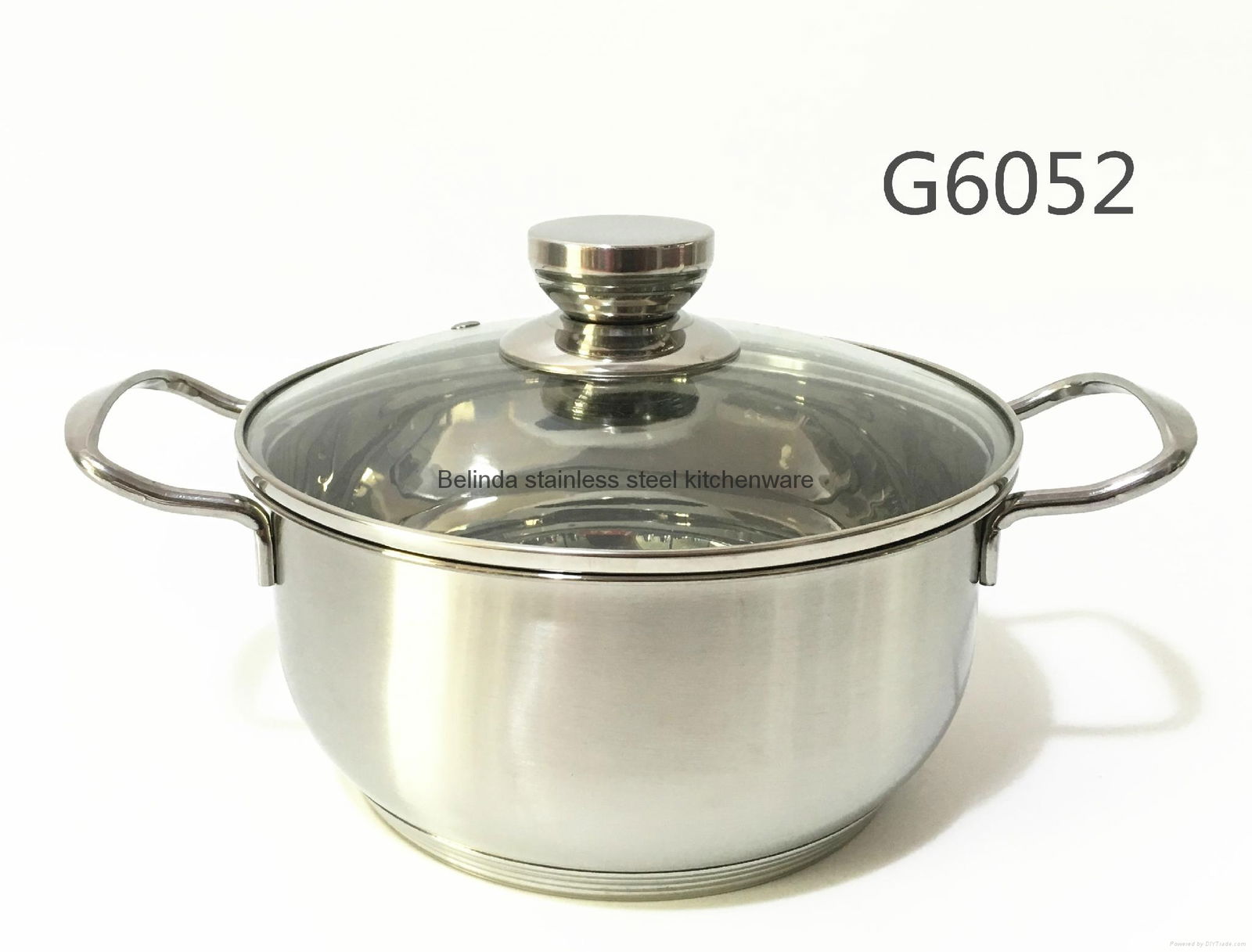 6PCS Stainless Steel Cookware Set with High Quality Glass Lids 2