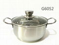 6PCS Stainless Steel Cookware Set with High Quality Glass Lids 2