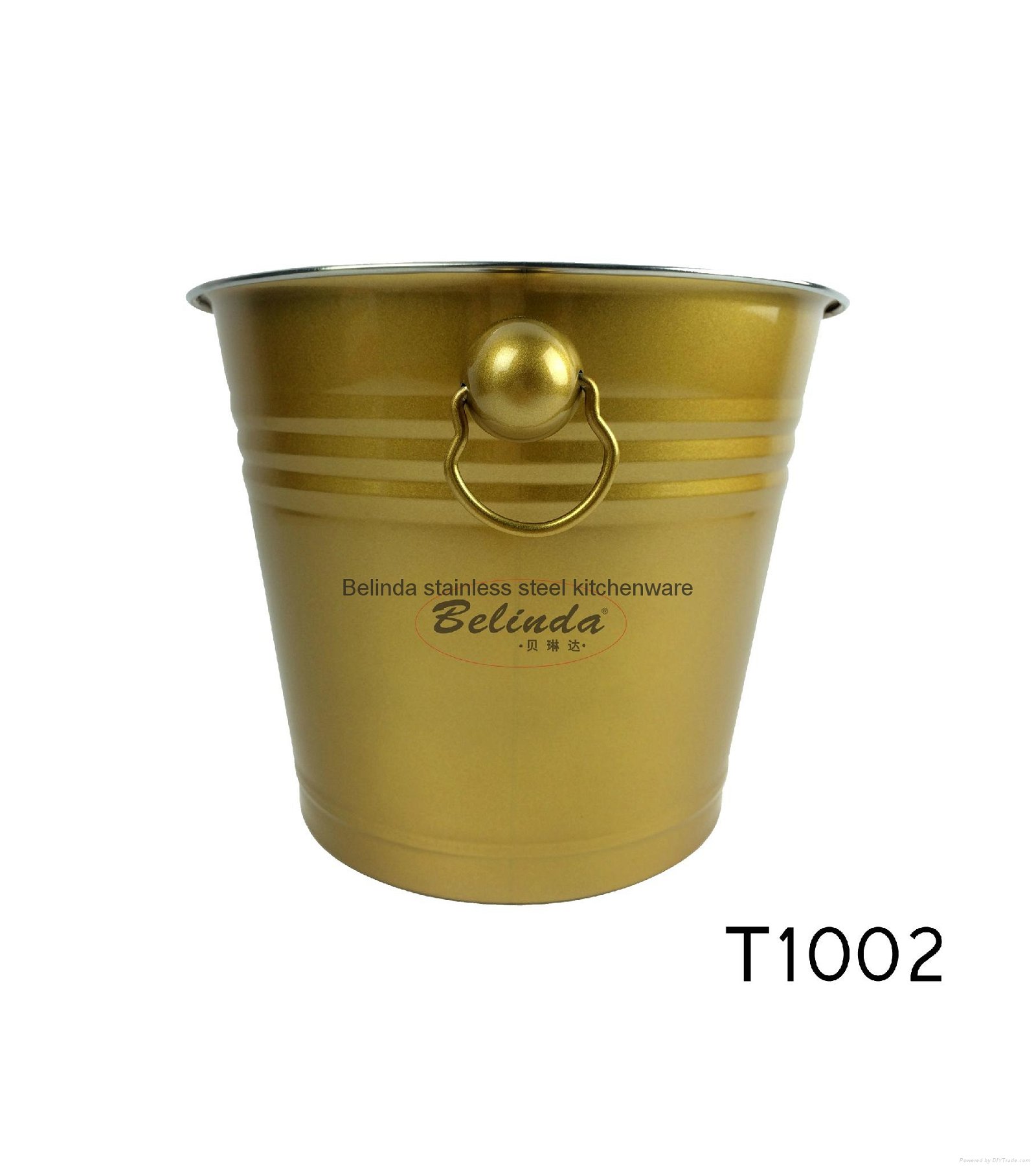 Chaozhou Caitang Kitchenware Stainless Steel Golden 6L Ice Busket 2