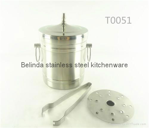 Stainless Steel Chaoan Caitang Ice Bucket for Shop for pub use