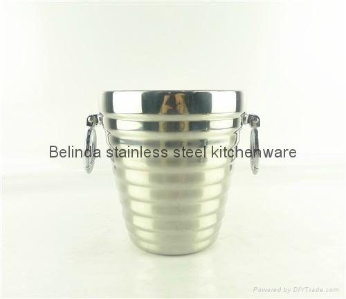 1L 2L Double Layer Stainless Steel Ice Bucket with Ice Tong 5