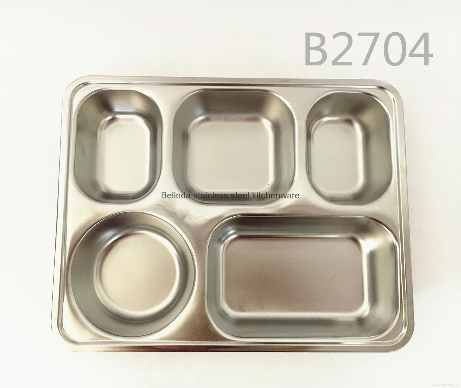Hot Stainless steel 3 compartments food storage lunch box  4