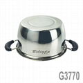 5pcs Stainless Steel Cookware Pot Set with Glass Lids 5