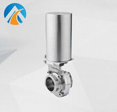 Sanitary stainless steel pneumatic butterfly valve