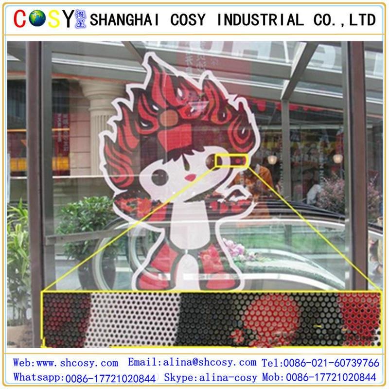 High quality perforated vinyl one way vision for window screen 3