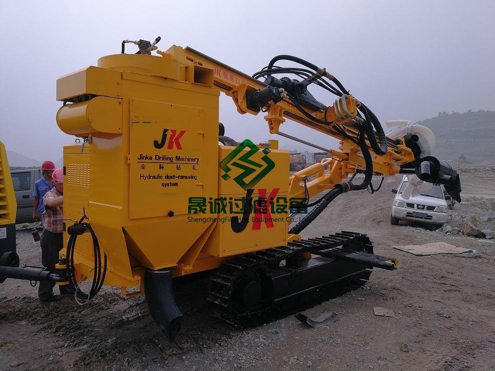 Down the hole drill equipped with dust remover, drilling car dust remover 2