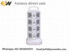 2m extension cord vertical socket with CE SASO certificate