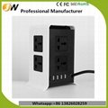 Factory direct sale smart vertical socket with 2 USB ports 2
