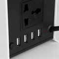 Factory direct sale smart vertical socket with 2 USB ports 4